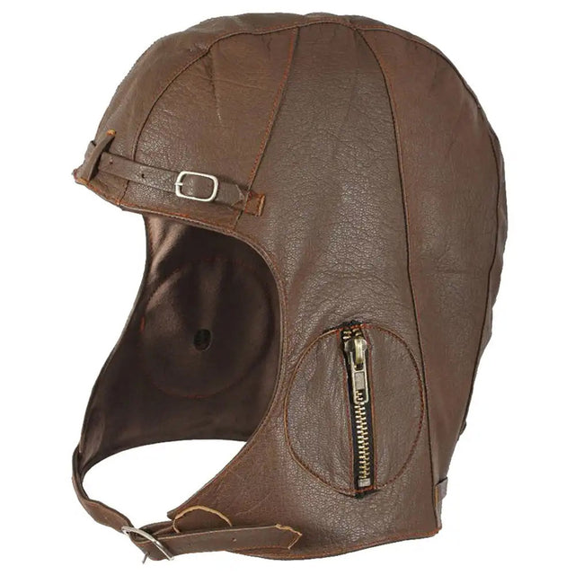 WWII Style Leather Pilot Helmet