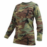 Women's Woodland Camo Longer Length Long Sleeve T-Shirt