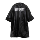 Black Security Rain Poncho