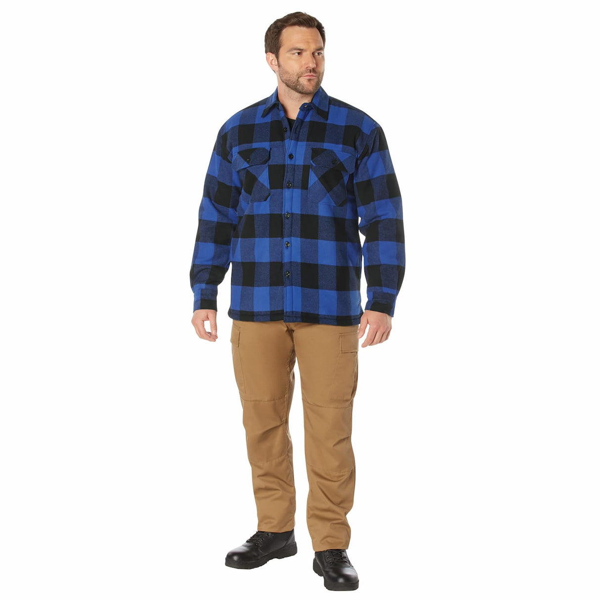 Extra Heavyweight Sherpa-Lined Plaid Flannel Shirt
