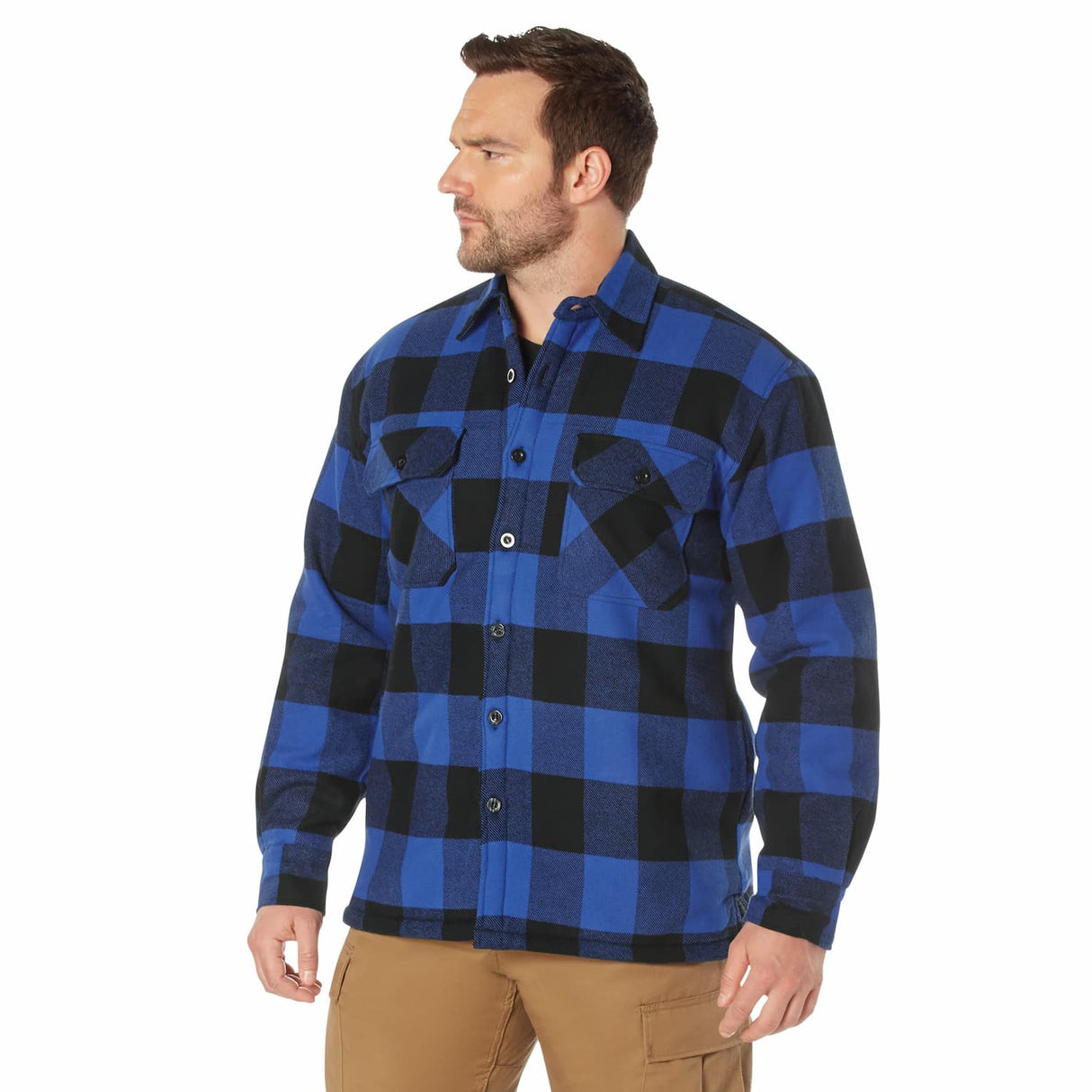 Extra Heavyweight Sherpa-Lined Plaid Flannel Shirt