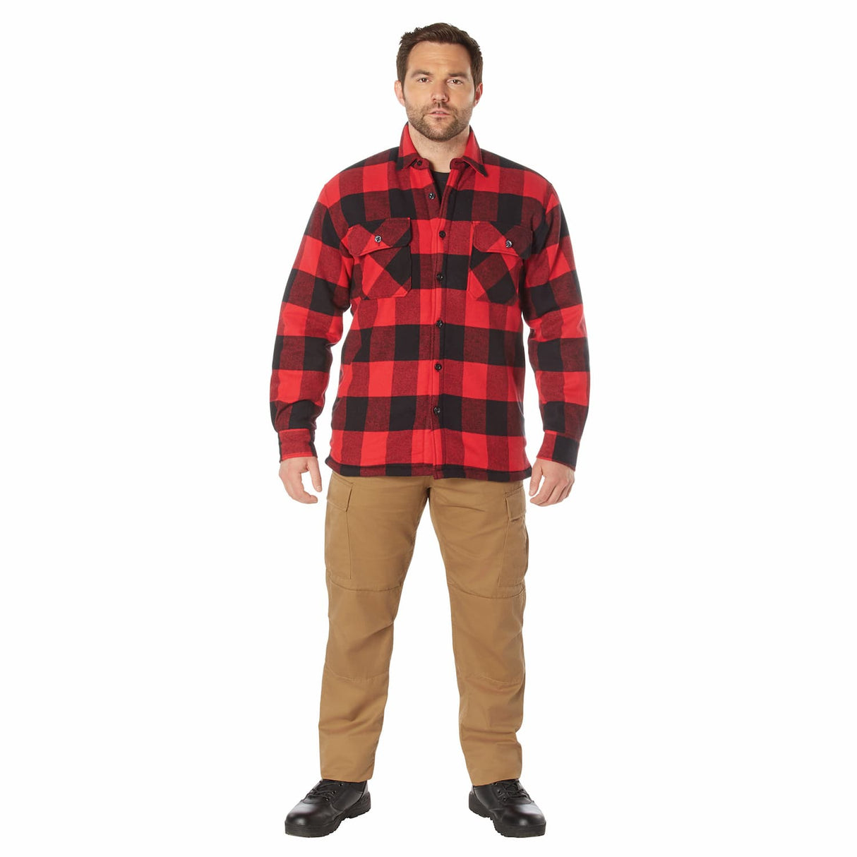 Extra Heavyweight Sherpa-Lined Plaid Flannel Shirt
