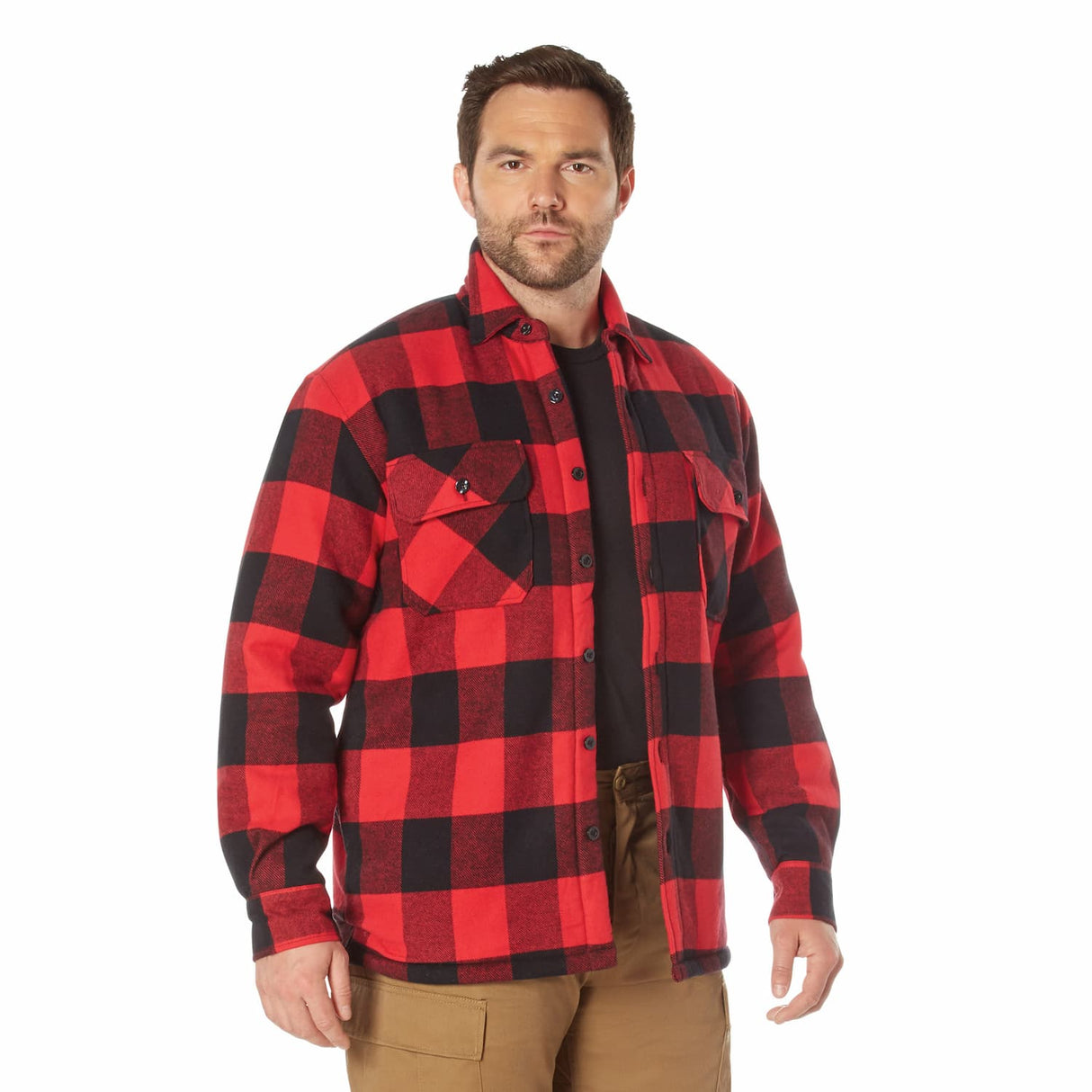Extra Heavyweight Sherpa-Lined Plaid Flannel Shirt