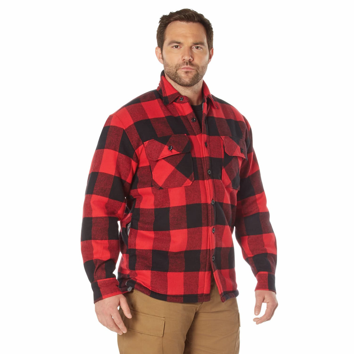 Extra Heavyweight Sherpa-Lined Plaid Flannel Shirt