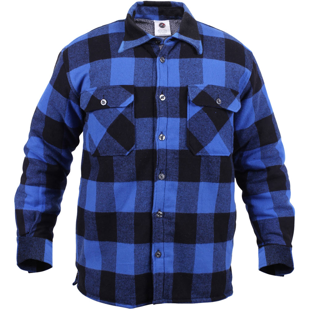 Extra Heavyweight Sherpa-Lined Plaid Flannel Shirt