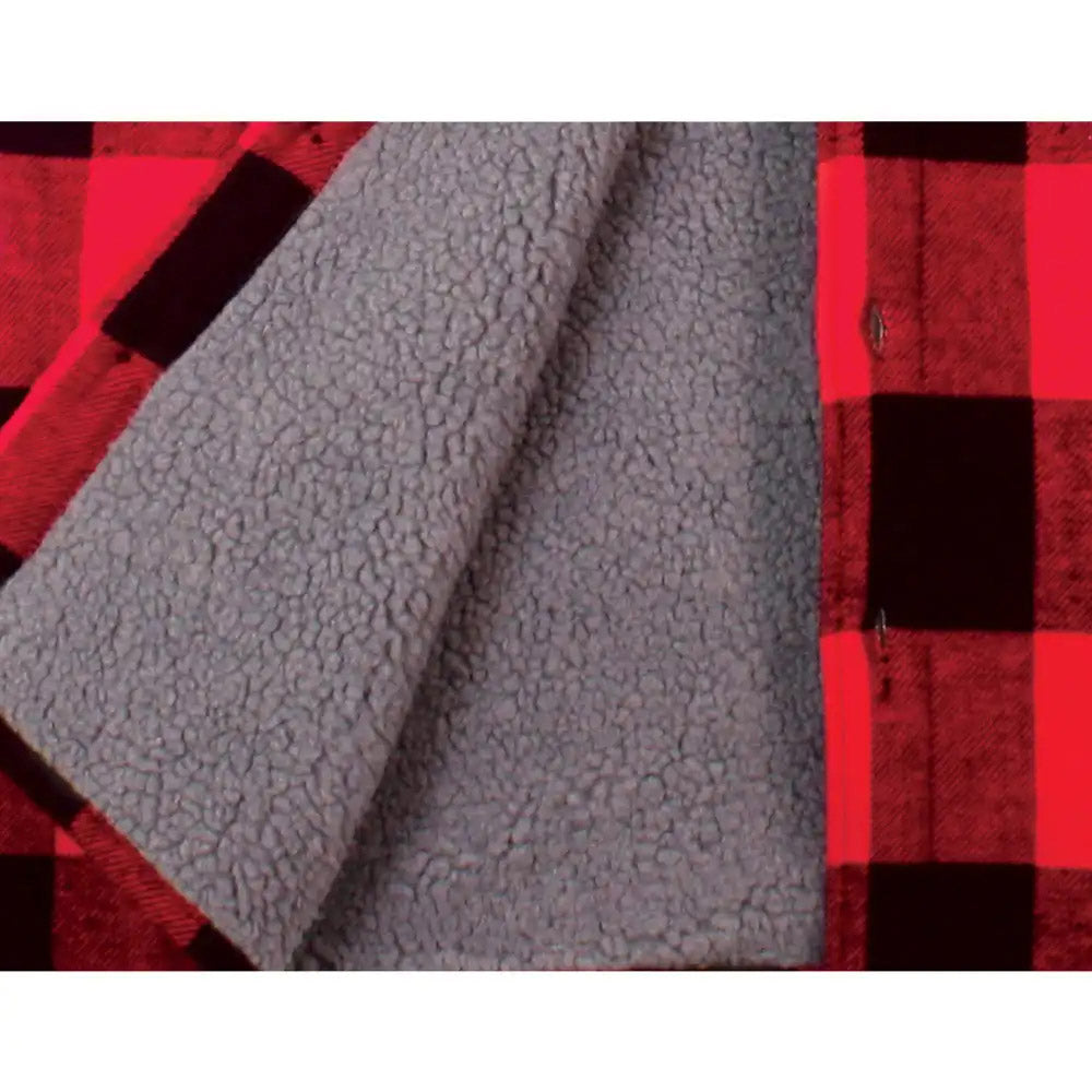 Extra Heavyweight Sherpa-Lined Plaid Flannel Shirt