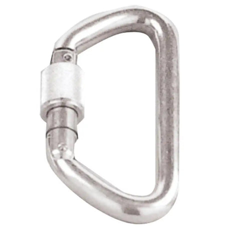 Silver Locking D-Ring Carabiner - USA Made