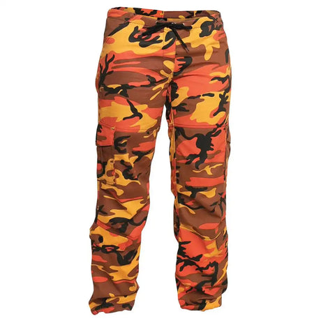 Women's Orange Camouflage Paratrooper Pants