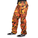 Women's Orange Camouflage Paratrooper Pants