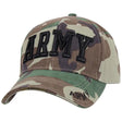 Woodland Camo ARMY Text Baseball Hat