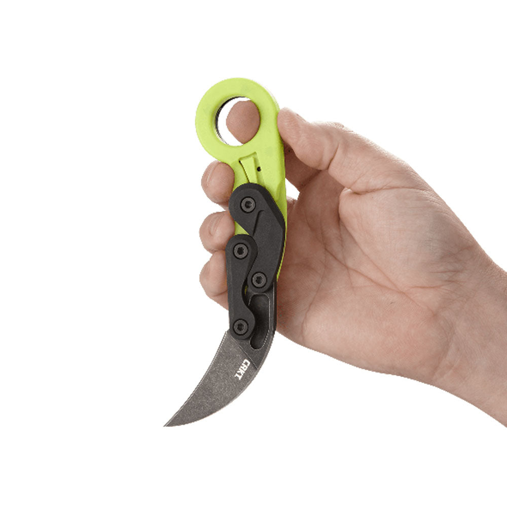 CRKT Provoke Zap Hi-Vis Green Karambit Folding Knife