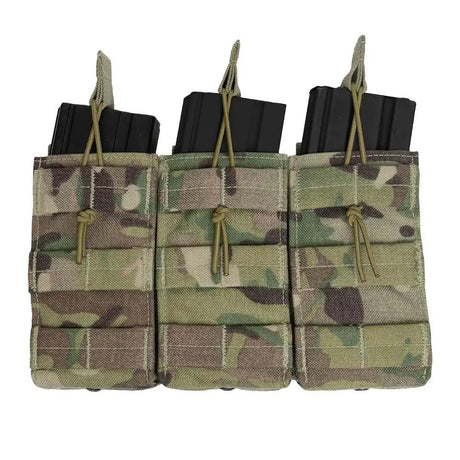 Basic Issue Multicam MOLLE Open Top Triple Mag Pouch - M16/AR15