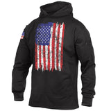 Distressed US Flag Concealed Carry Hooded Sweatshirt