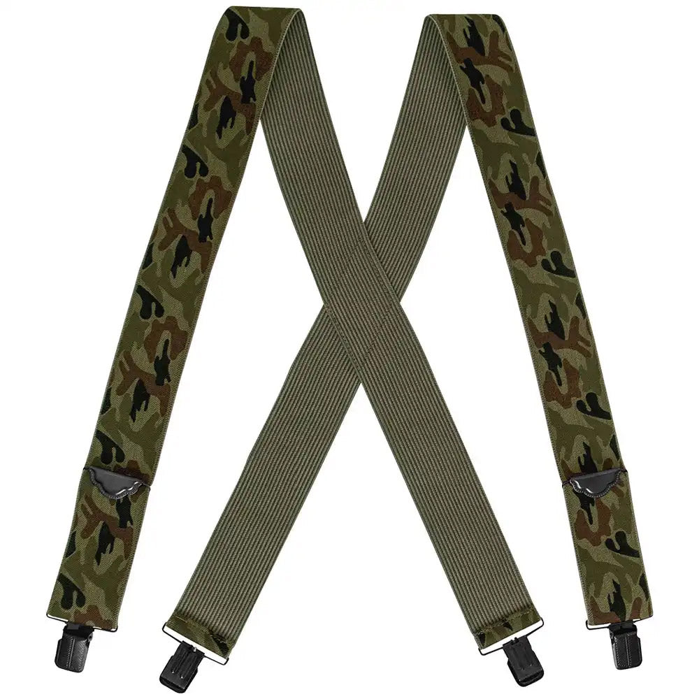 X-Back Adjustable Elastic Clip-On Suspenders