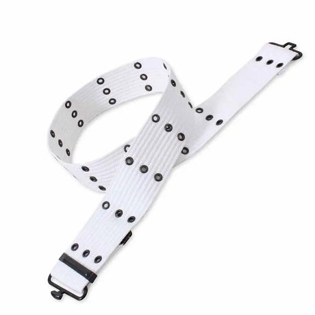 White Canvas Military Pistol Belt