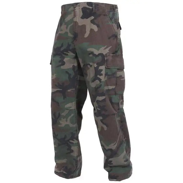 Vintage Vietnam Era Woodland Camo Fatigue Pants
