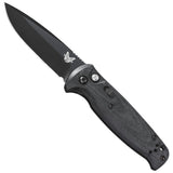 Benchmade 4300BK CLA Automatic Folding 3.4-inch Knife with Black Plain Blade and Black G10 Handle