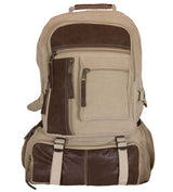 Vintage Cantabrian Excursion Canvas Backpack - Khaki