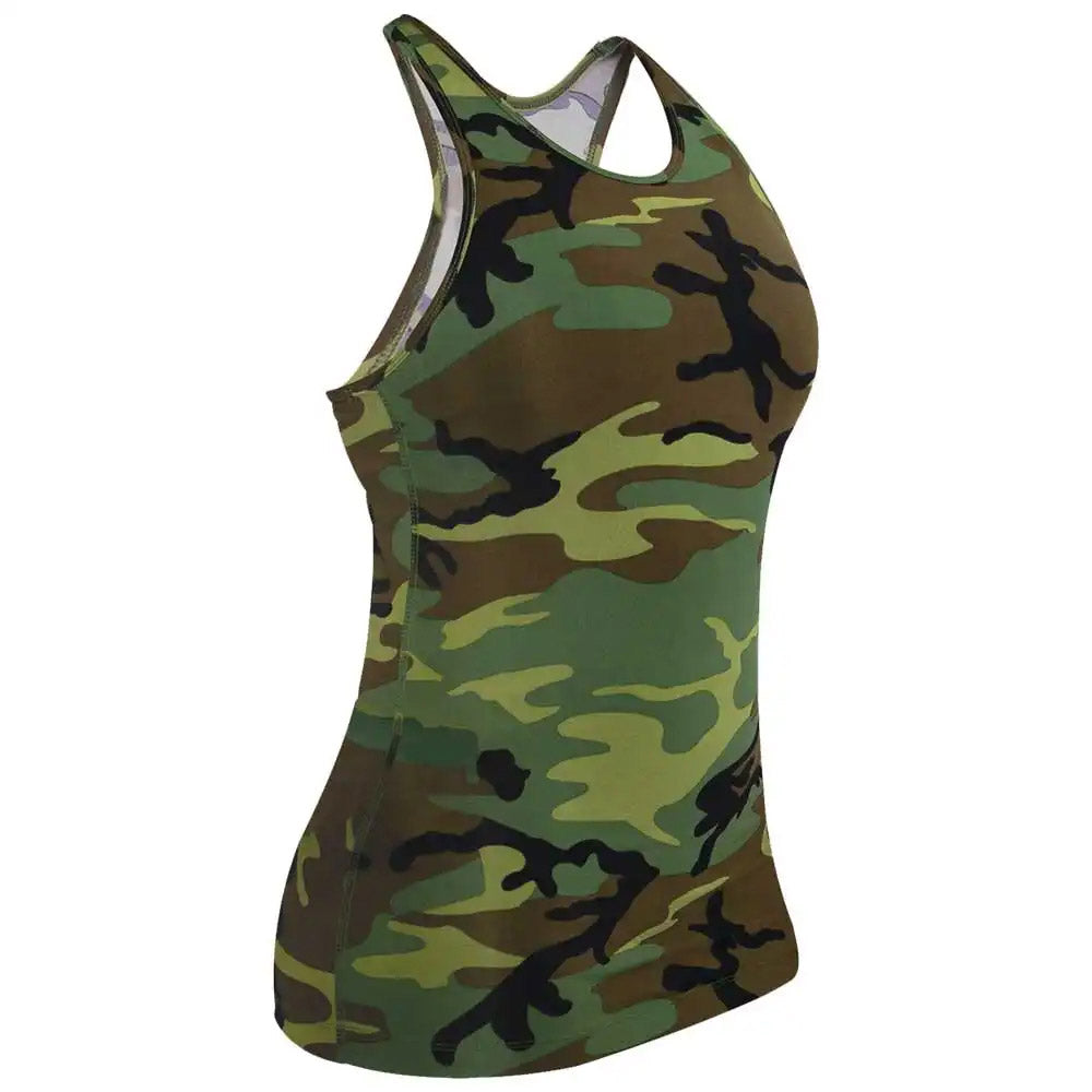 Womens Camo Workout Performance Tank Top