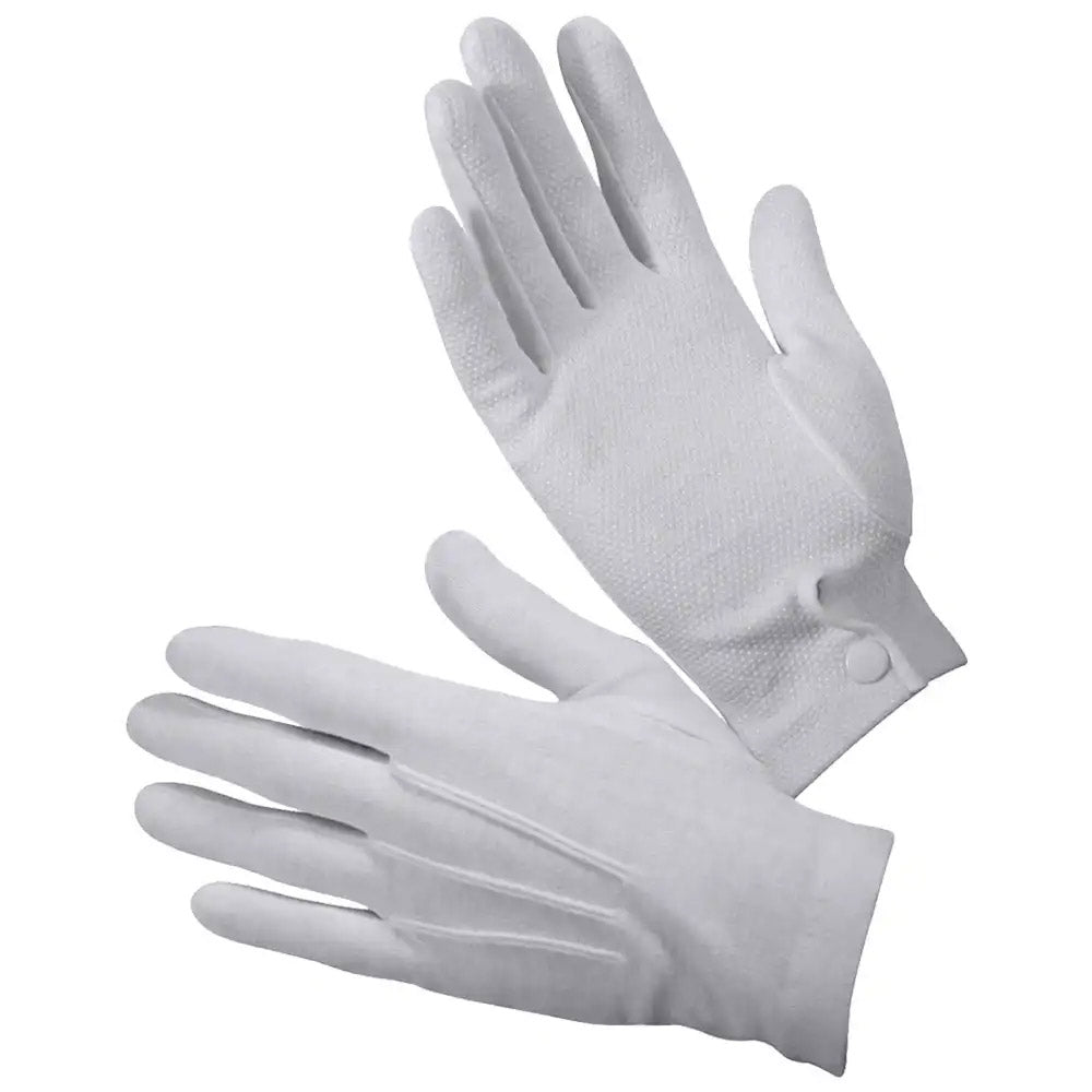 White Parade Glove with Gripper Dots