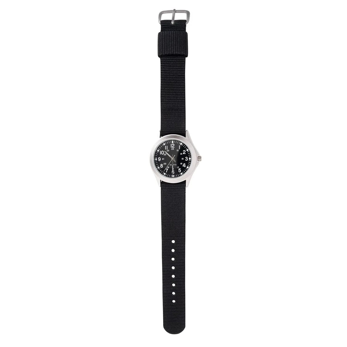 Black Quartz Movement Analog Military Watch
