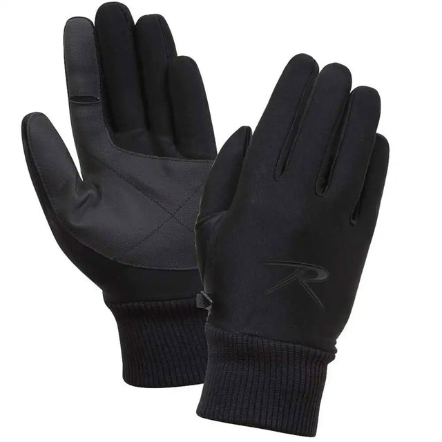 Black Stretch Waterproof Softshell Gloves