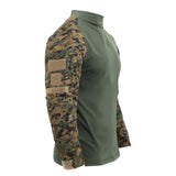 Green Digital Camo Tactical Airsoft Combat Shirt