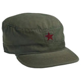 Vintage Olive Drab Red Star Miitary Patrol Cap