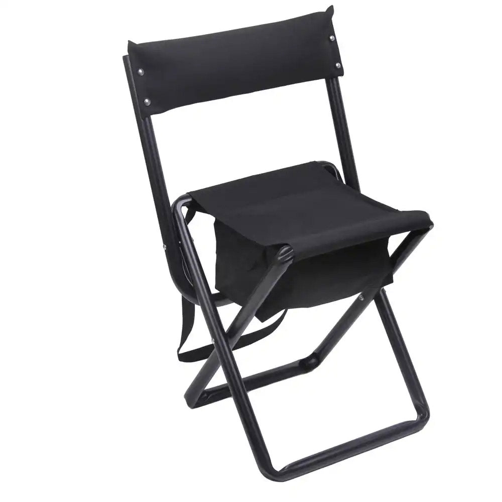 Deluxe Folding Camp Chair with Pouch and Back Support