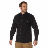 Heavyweight Solid Flannel Button Down Shirt