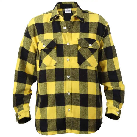 Heavyweight Yellow Buffalo Plaid Flannel Shirt