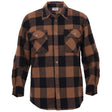 Heavyweight Brown Buffalo Plaid Flannel Shirt