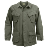 Vintage Vietnam Era Olive Drab Military Fatigue Shirt