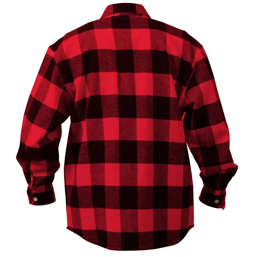 Red Heavyweight Buffalo Plaid Flannel Shirt