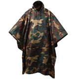 GI Type Woodland Camo Ripstop Poncho