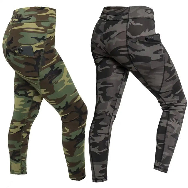 Womens Camouflage Performance Leggings with Pockets