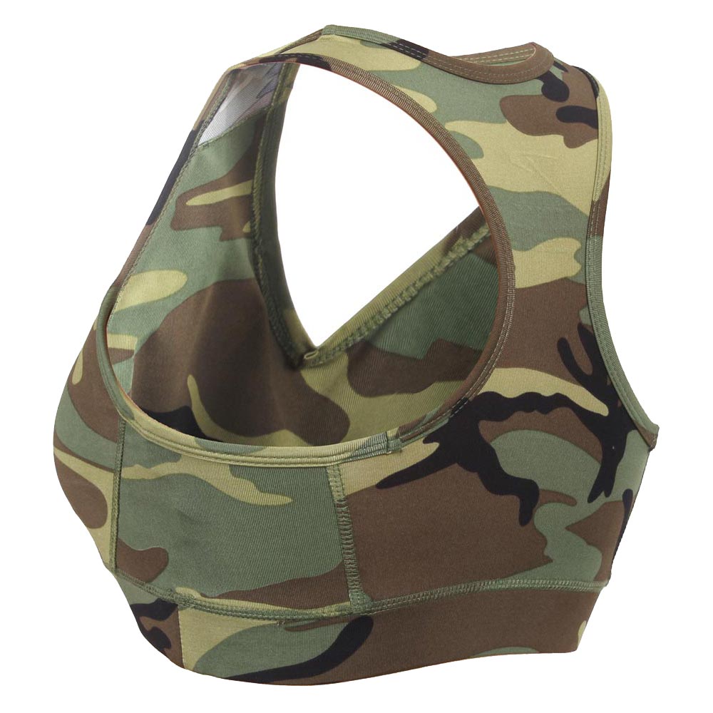 Traditional Green Camo Sports Bra