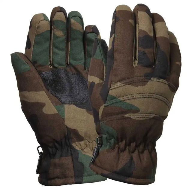 Basic Issue Woodland Camouflage Insulated Winter Gloves