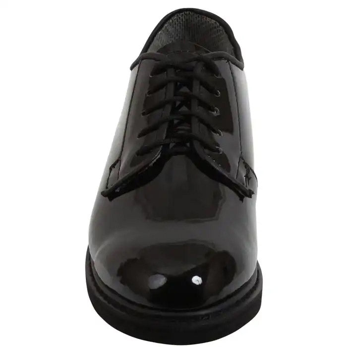 High Gloss Black Patent Leather Oxford Shoes