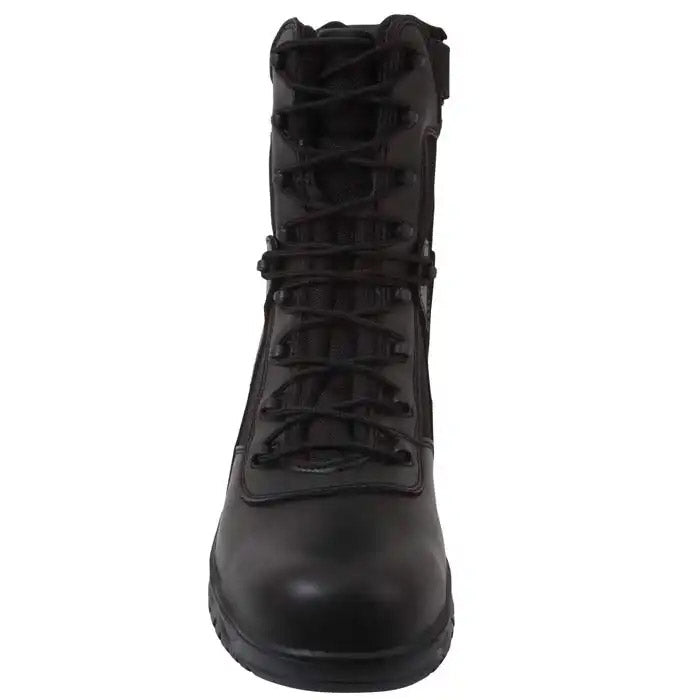 Forced Entry Black 8-Inch Zip Comp Toe Tactical Boot