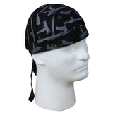 Black and Silver Gun Print Headwrap