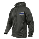 Thin Blue Line Flag Concealed Carry Hooded Sweatshirt