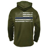 Thin Blue Line Flag Concealed Carry Hooded Sweatshirt