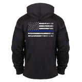 Thin Blue Line Flag Concealed Carry Hooded Sweatshirt