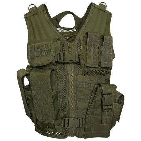 Kids Olive Drab Cross Draw Tactical Vest