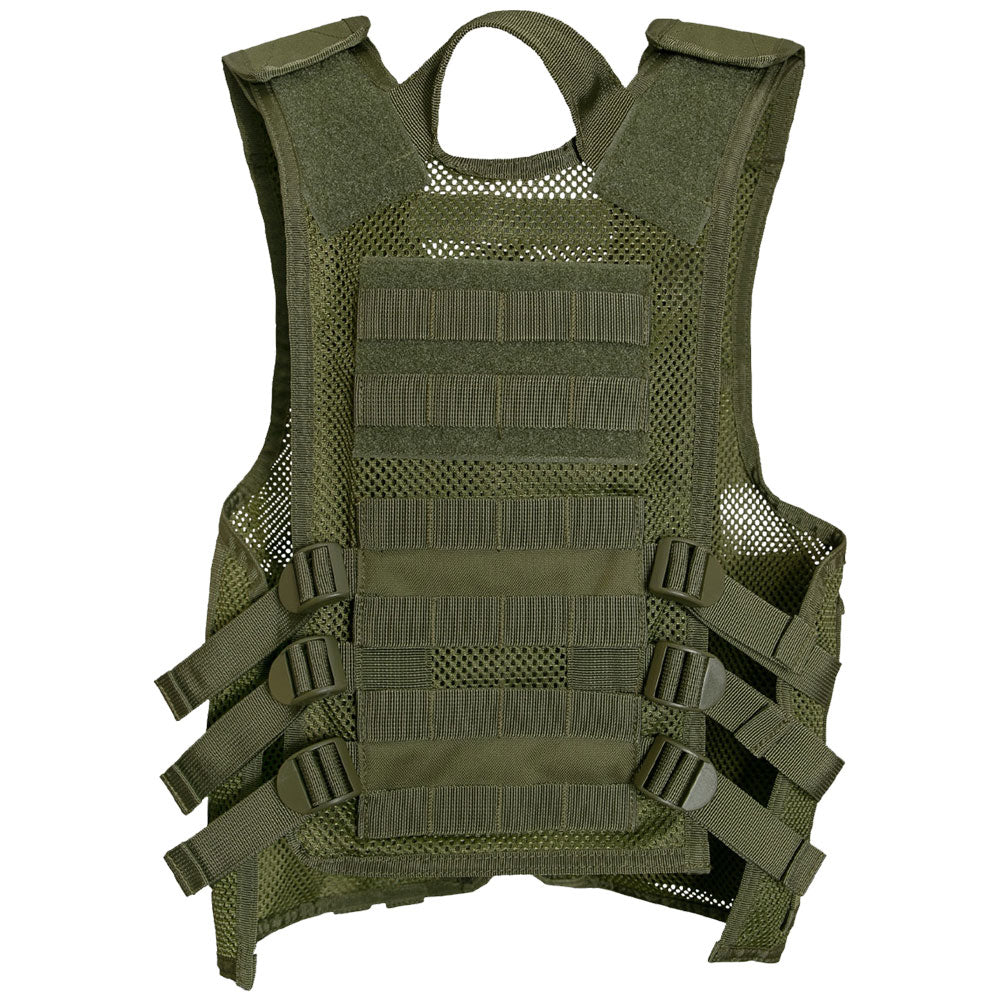 Kids Olive Drab Cross Draw Tactical Vest