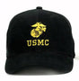 Black USMC Globe and Anchor Low Profile Baseball Hat