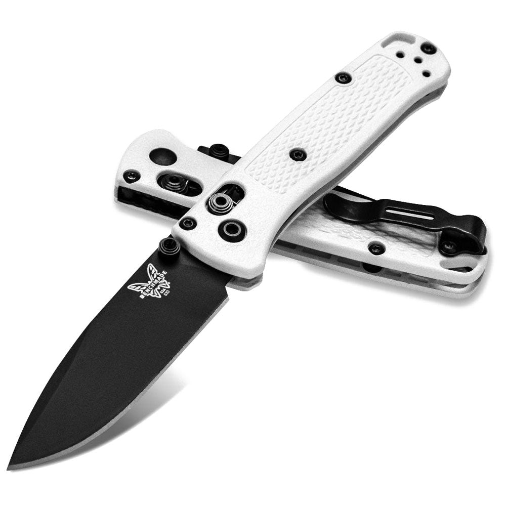Benchmade 533BK-1 Bugout Mini Black Blade White Handle Folding Knife