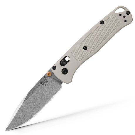 Benchmade 535 Bugout AXIS Folding Knife 3.24 inch with S30V Satin Plain Blade and Tan Grivory Handle