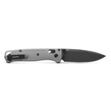 Benchmade 535BK-08 Bugout AXIS Folding Knife 3.24 inch S30V Gray Cerakote Plain Blade with Storm Gray Grivory Handle